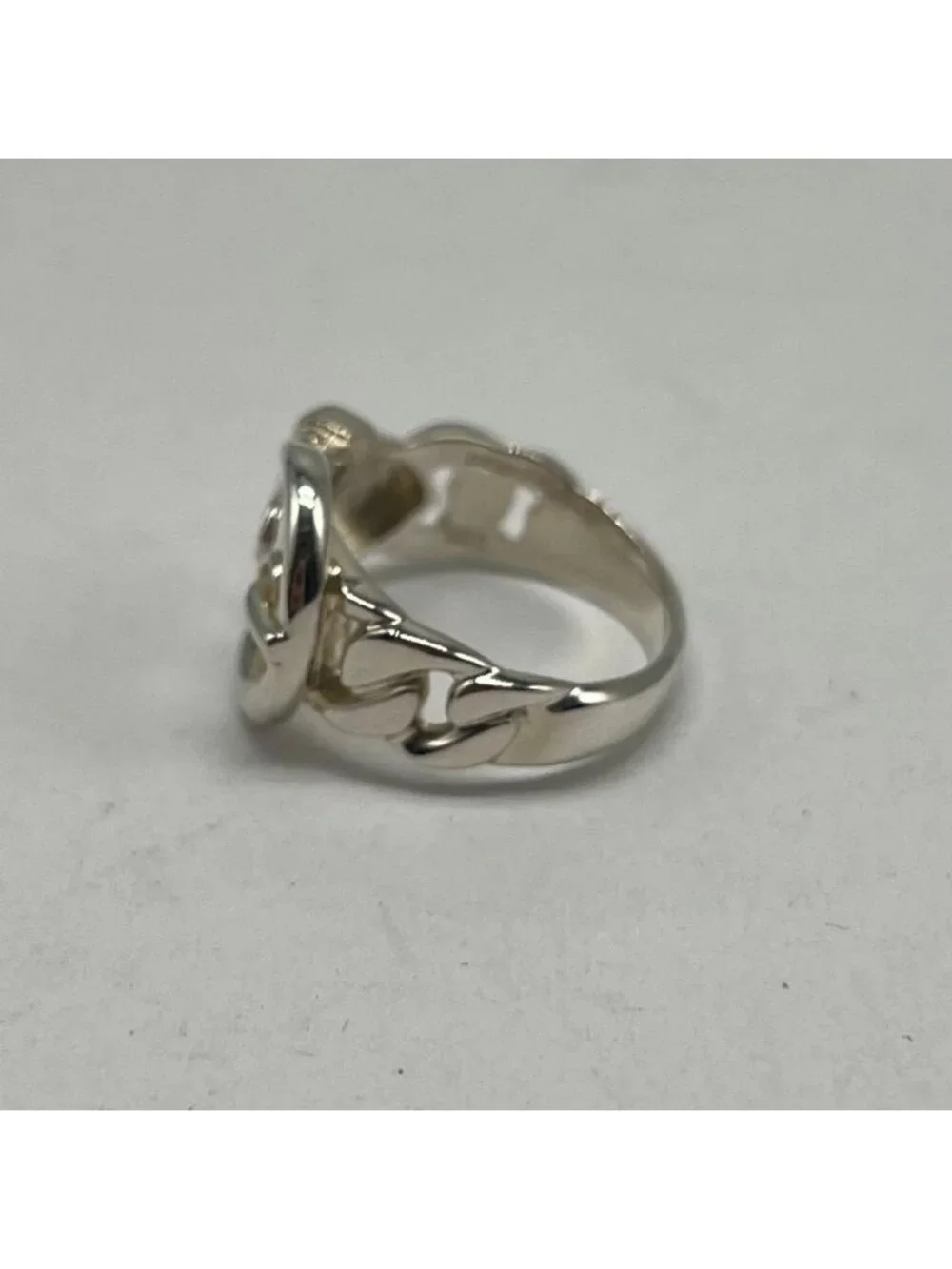 Hermes Boucles Sellier Ring Silver